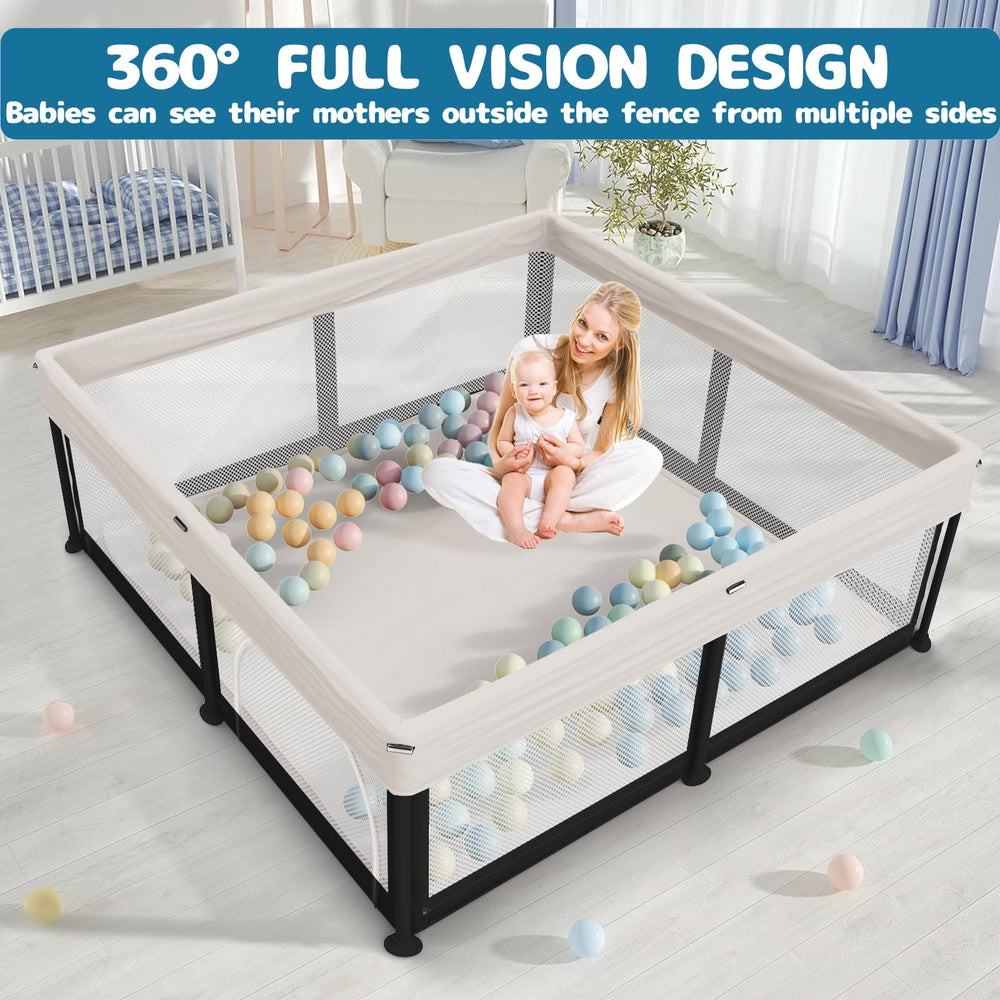 Semoprus playpen suitable for indoor and outdoor use and easy placement