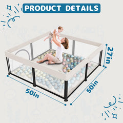 Semoprus playpen quick fold design enables fast storage and travel-ready setup