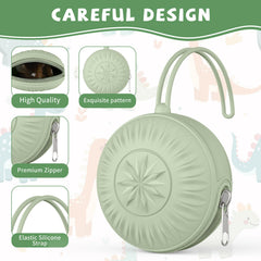 Senbowe silicone pacifier holder case 2-pack shown in a diaper bag.