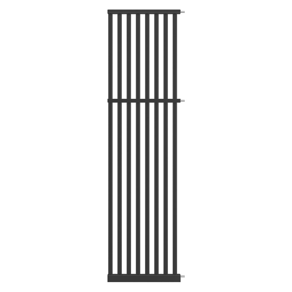 Senneny 63-inch cat gate extension in black widens doorway for larger spaces.