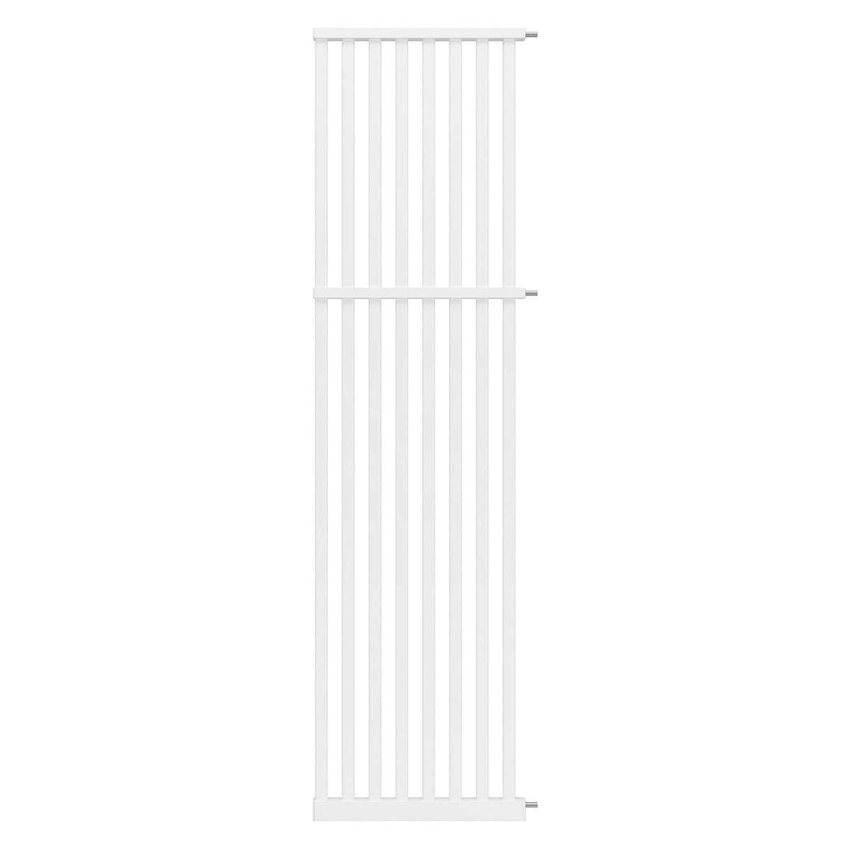 Senneny 63-inch extra tall cat gate extension white, expands gate width for added pet space.