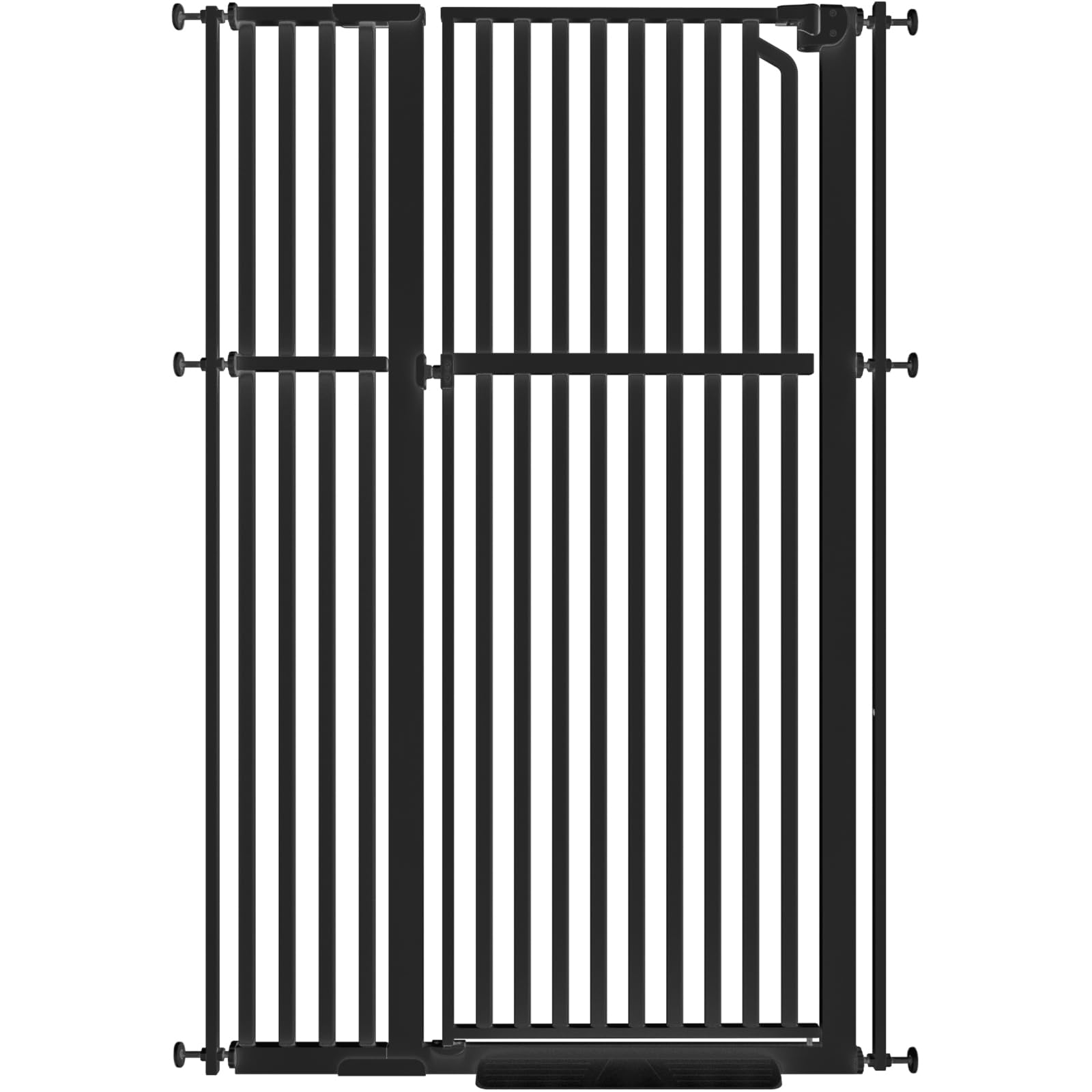 Senneny 63-inch cat gate auto-close in doorway, safety and airflow