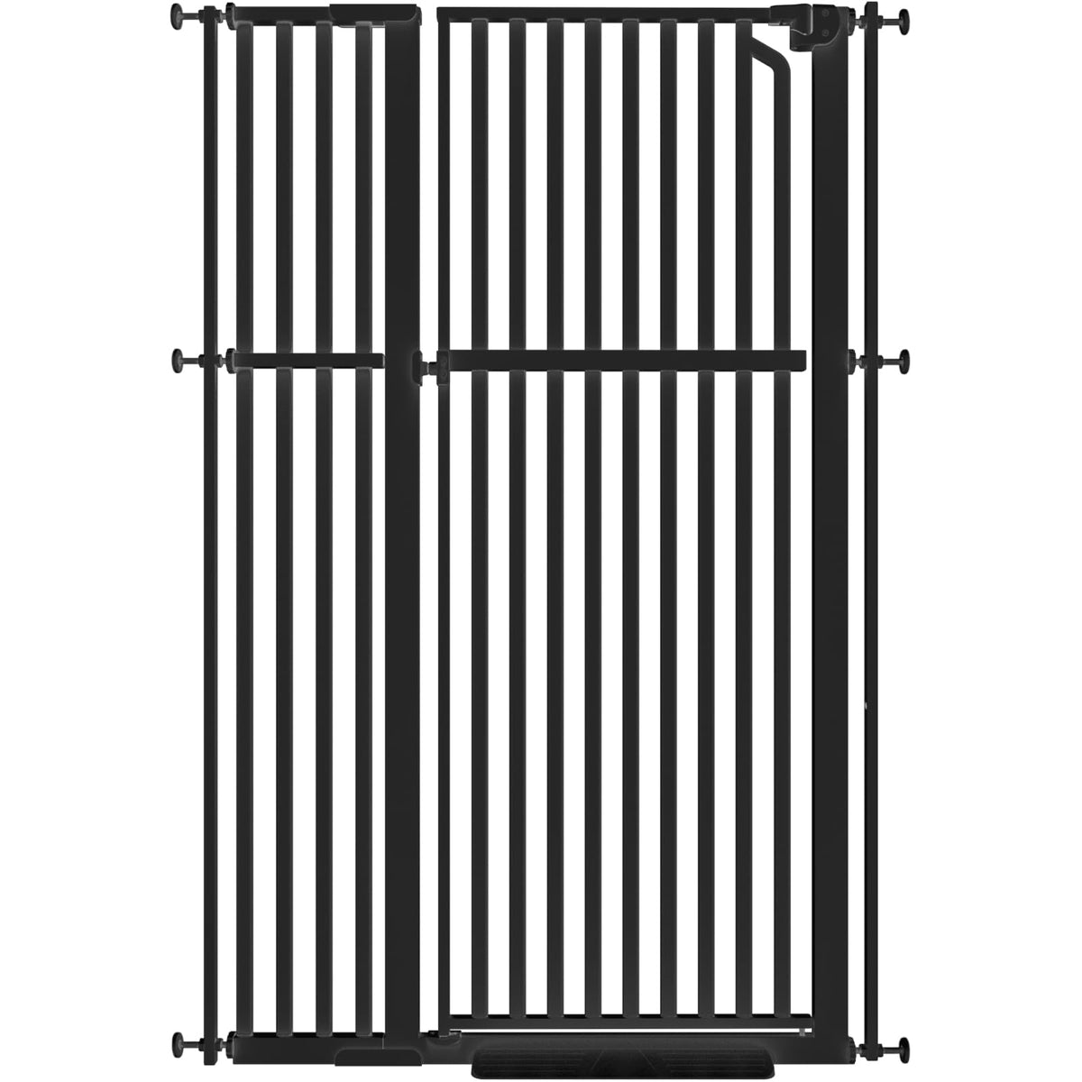 Senneny 63-inch cat gate auto-close in doorway, safety and airflow