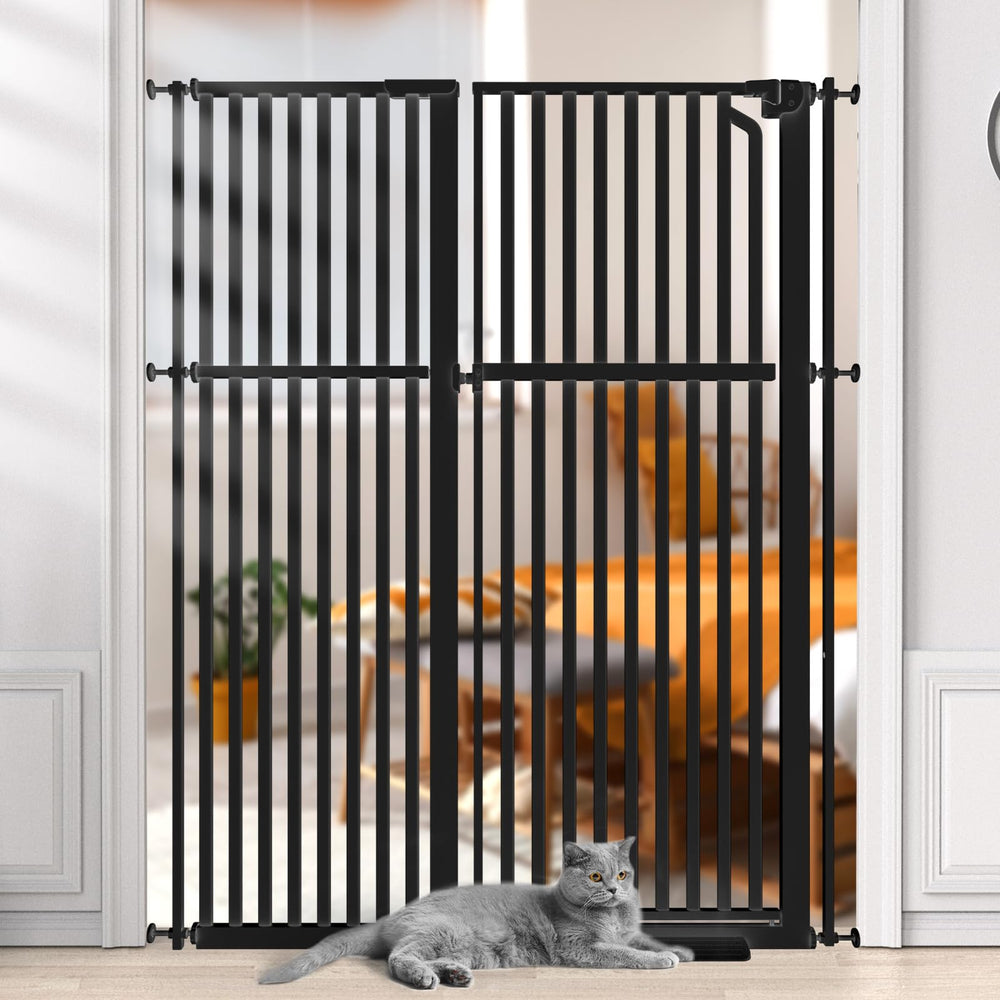 Senneny black finish cat gate in modern home