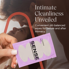 Sense Cleansing Wipes with aloe vera for soothing moisture