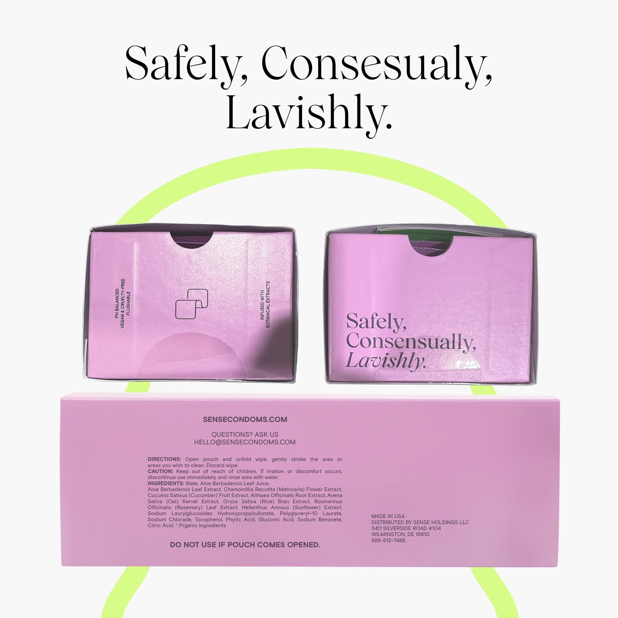 Sense Cleansing Wipes made in the USA for quality and trust