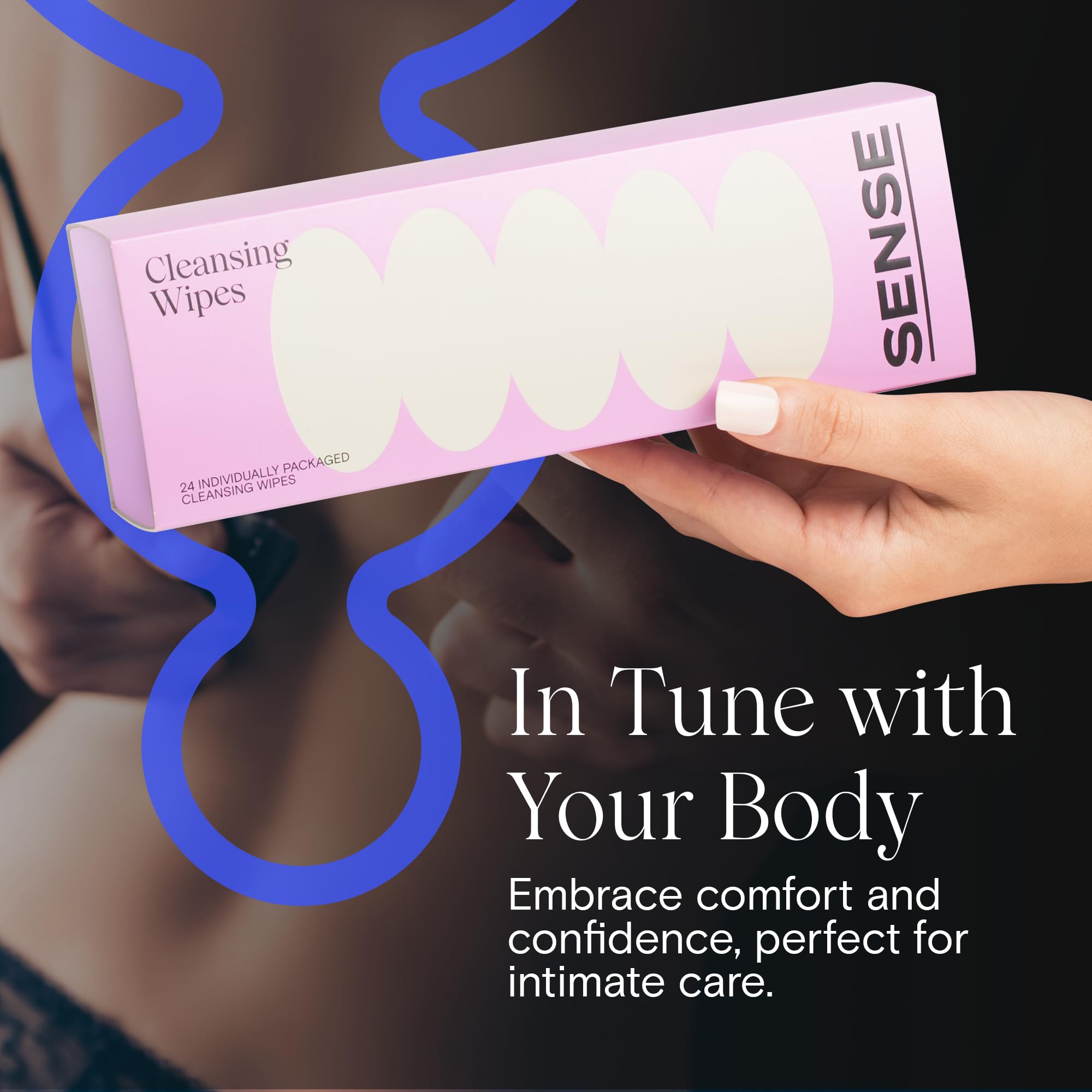 Sense Cleansing Wipes pH-balanced formula for daily comfort