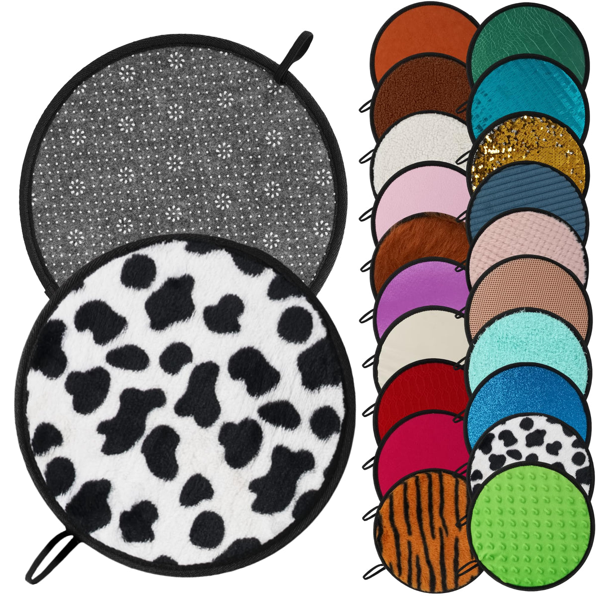 Sensori sensory mats 20-pack with diverse colors and textures for tactile play.