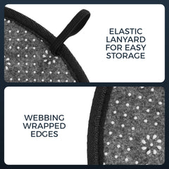 Sensori sensory mats elastic lanyard for quick storage and transport.