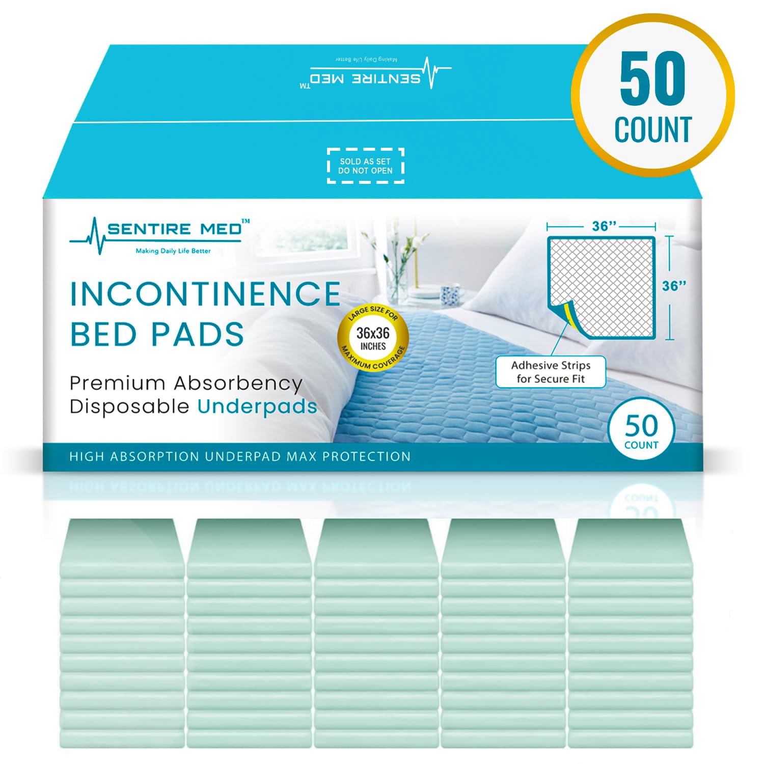 Sentire Med disposable pads offer convenient, hygienic disposal after use.