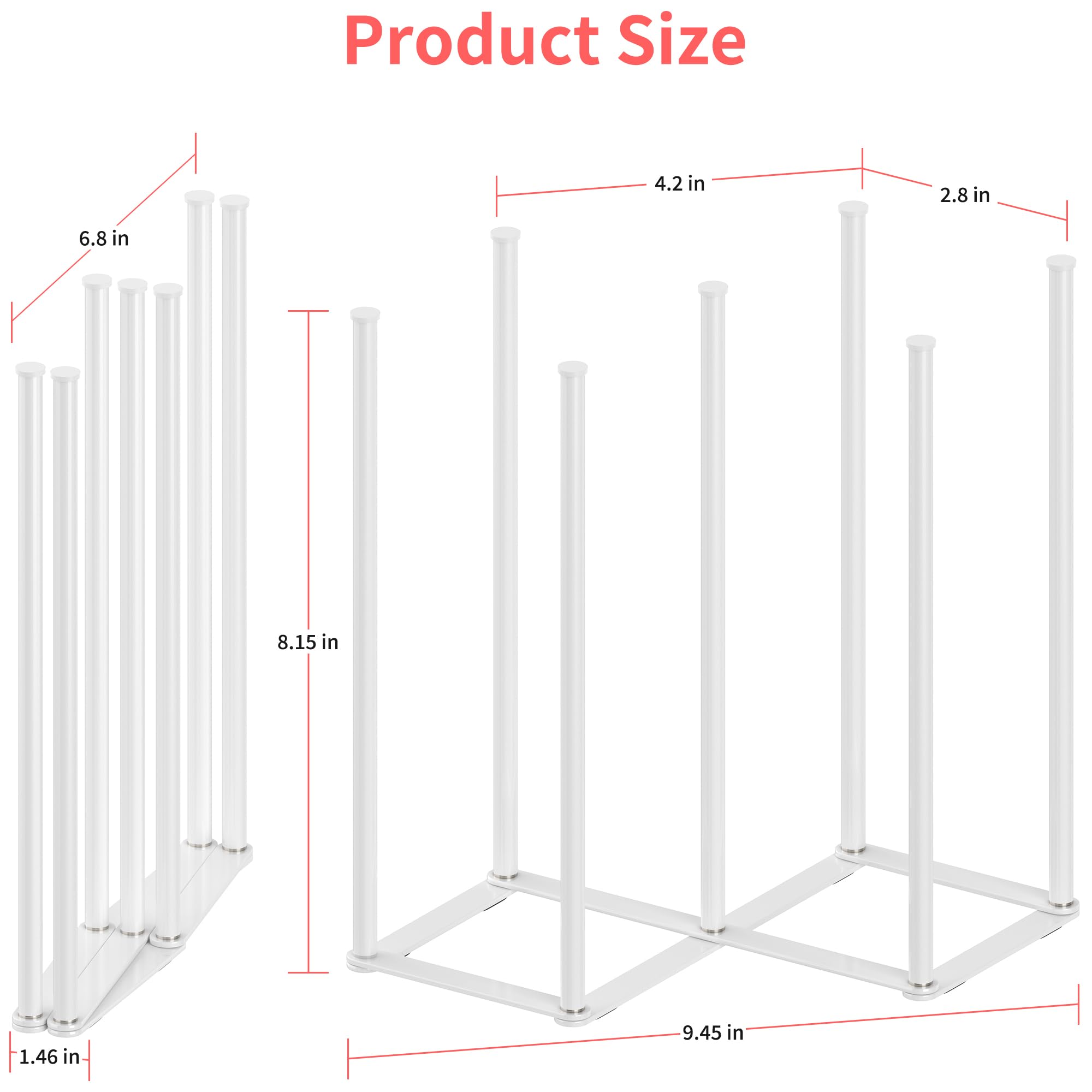 Senvix collapsible rack folded for compact storage under a cabinet