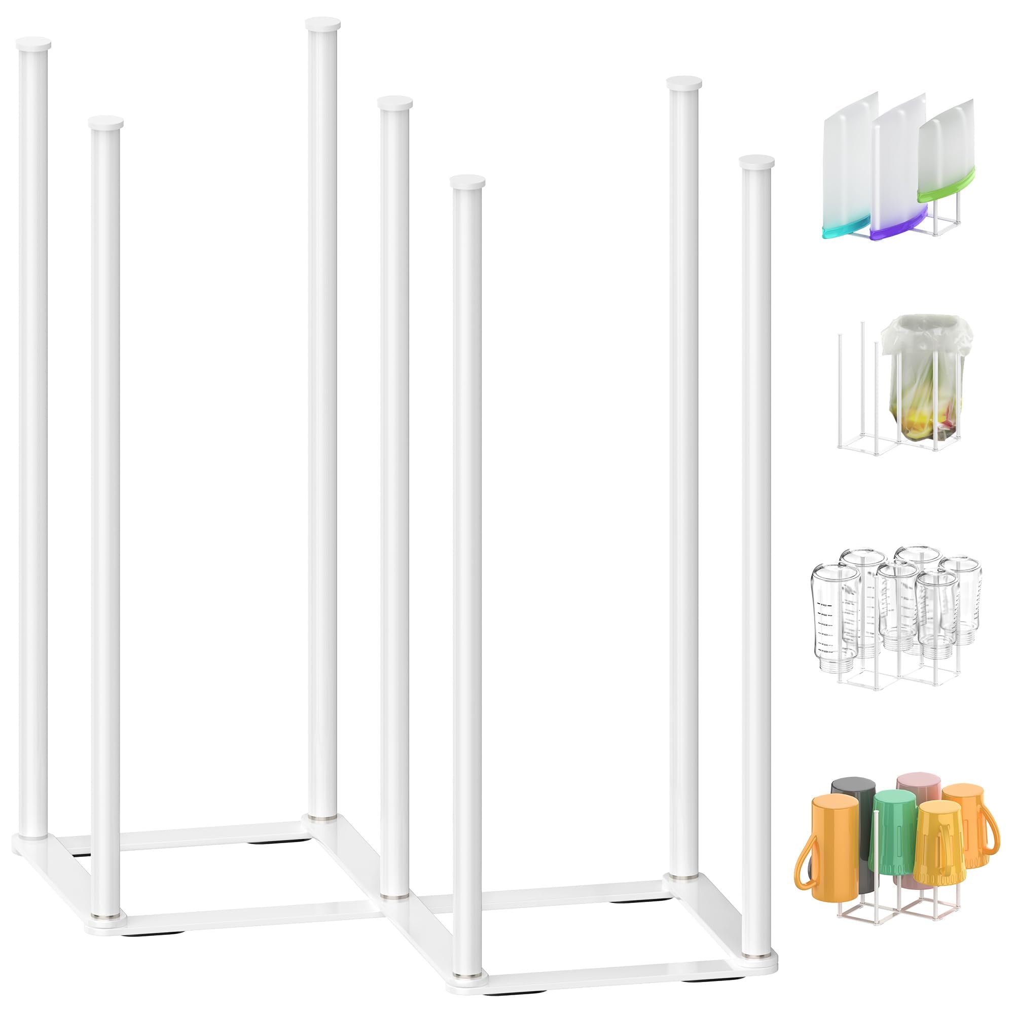 Senvix collapsible bottle drying rack full view supports up to seven bottles
