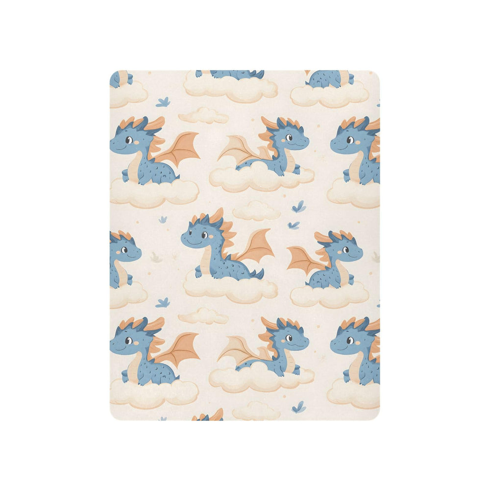 Senya dragon cloud pattern crib sheet, lightweight warmth for year-round comfort.