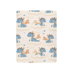 Senya dragon cloud pattern crib sheet, lightweight warmth for year-round comfort.