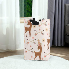 Senya deer with flower arrows basket in a kid room organizing toys