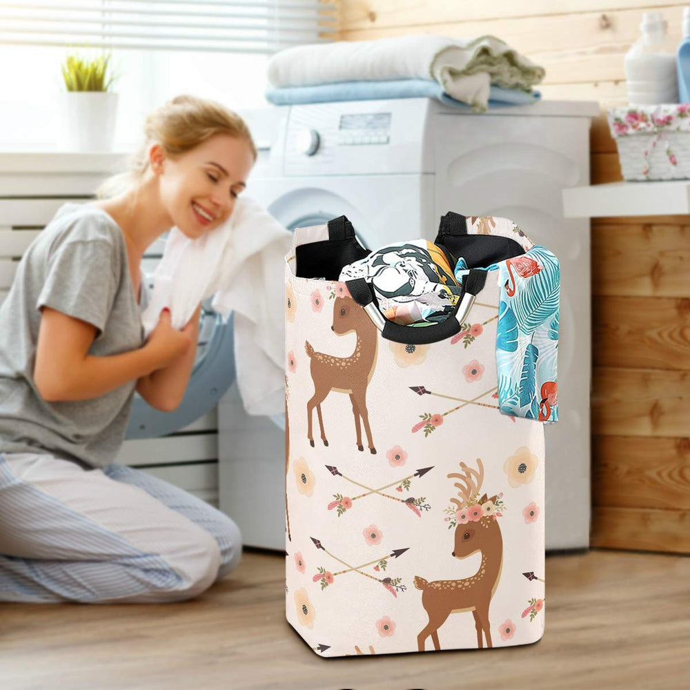 Senya deer with flower arrows basket large capacity for clothes or toys