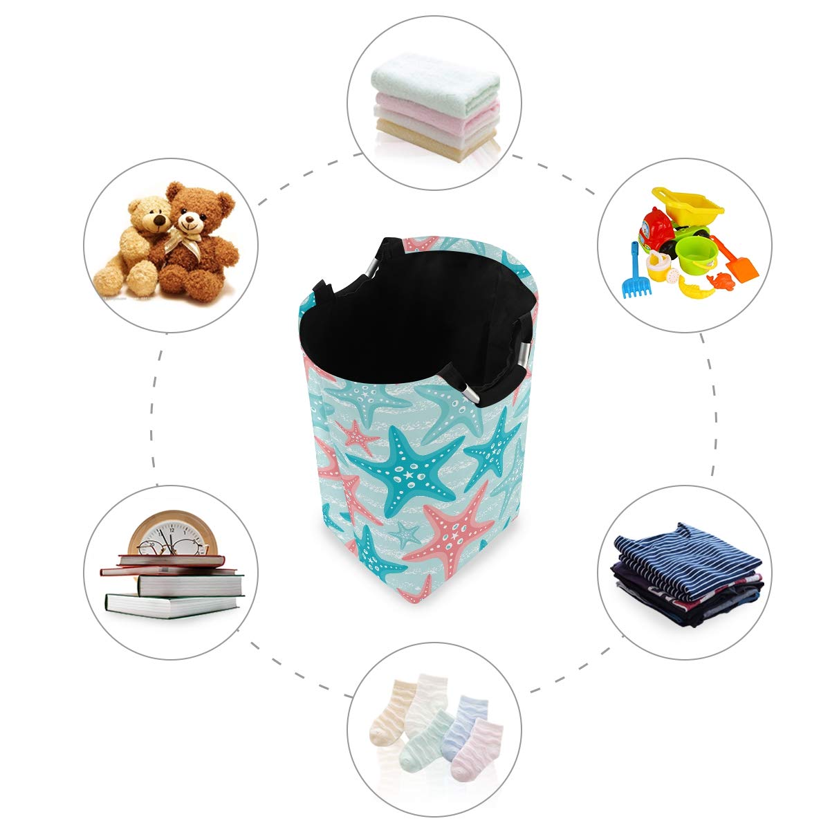 Senya nursery storage for toys and clothing reduces clutter.