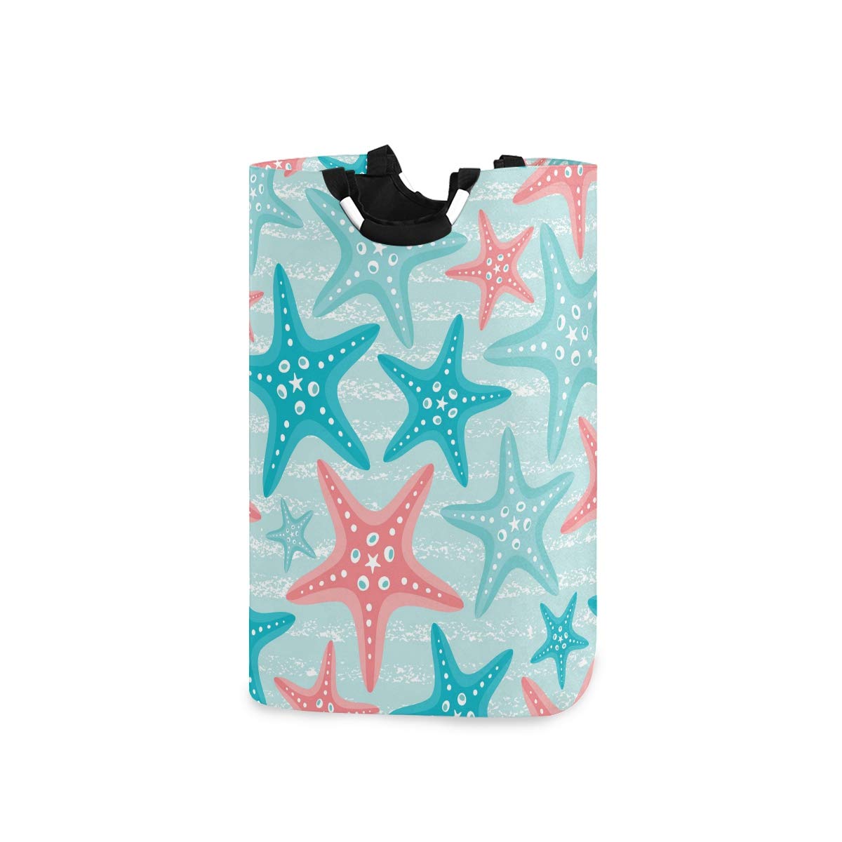Senya Nautical Ocean Starfish storage basket for laundry and toy organization in nursery.