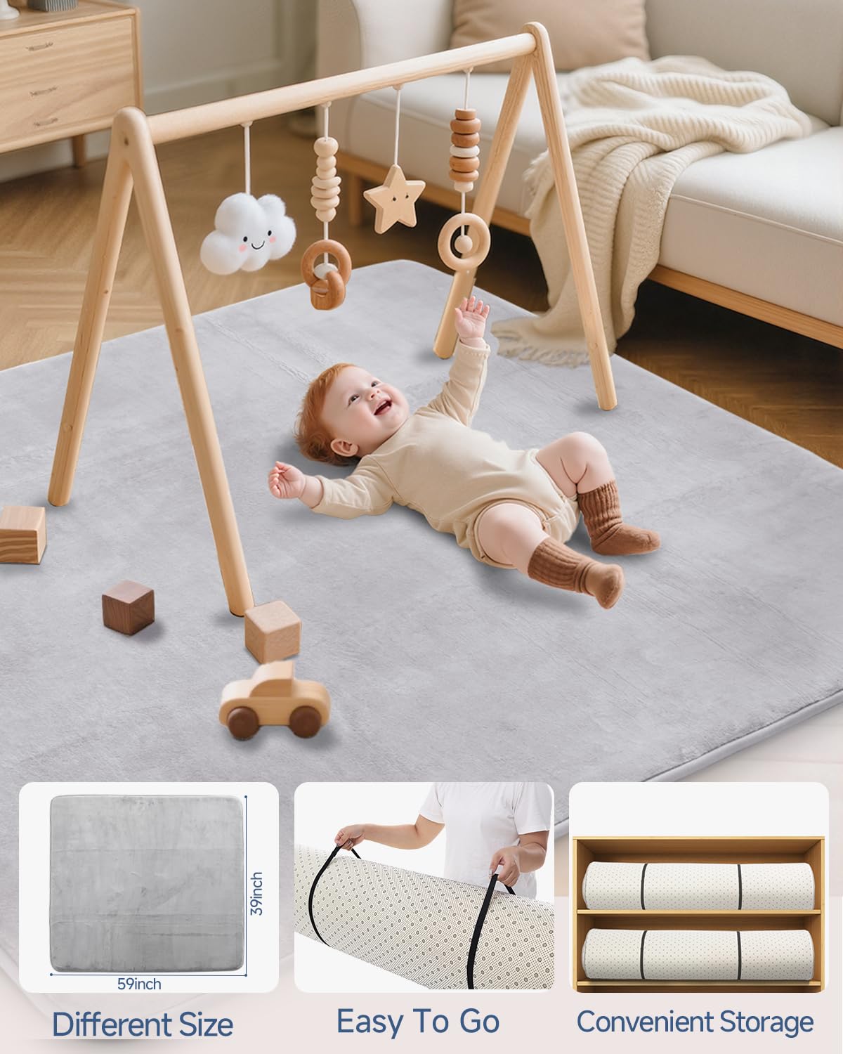 SEPARO 59x39-inch surface fits small rooms and play areas.