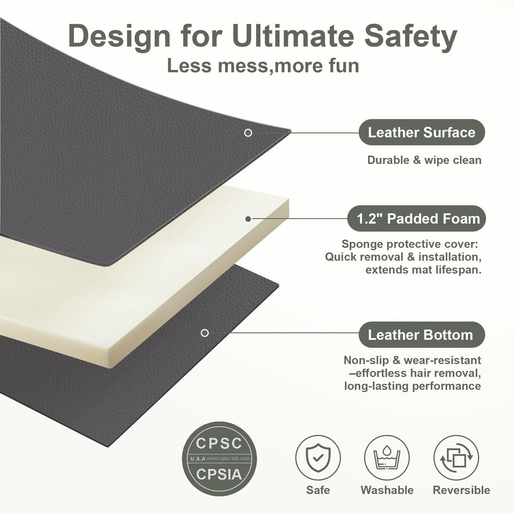 SEPARO 50x50 grey floor mat combines style with durable practicality