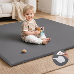 SEPARO baby play mat with vegan leather surface for easy wipe-clean maintenance