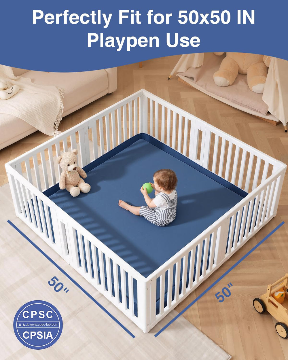 SEPARO 1.3 inch foam thickness cushions crawling and sitting