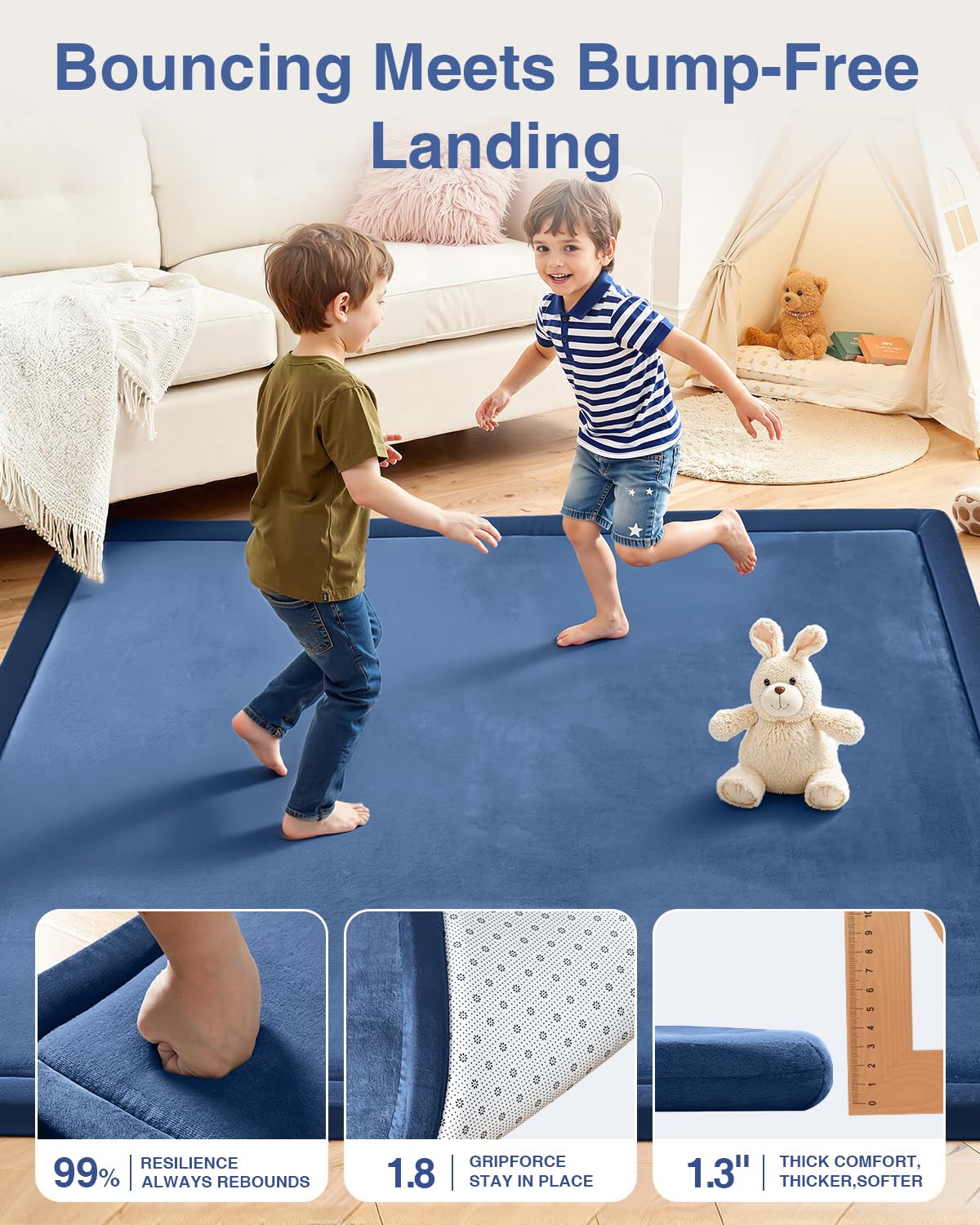 SEPARO tummy-time play mat with soft surface for infants