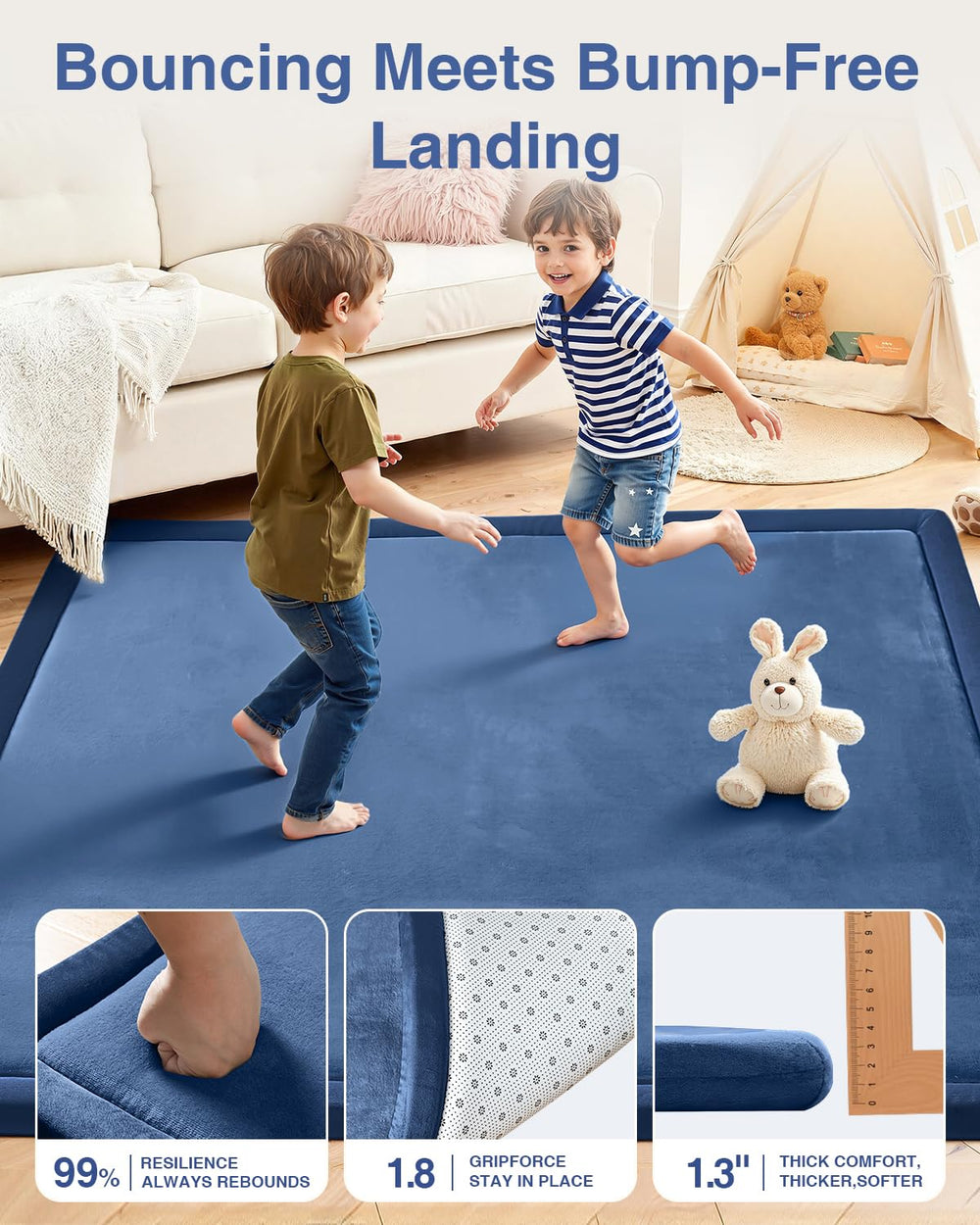SEPARO tummy-time play mat with soft surface for infants