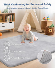 SEPARO foam mat 79x118 with 1.2-inch padding supports extended play sessions