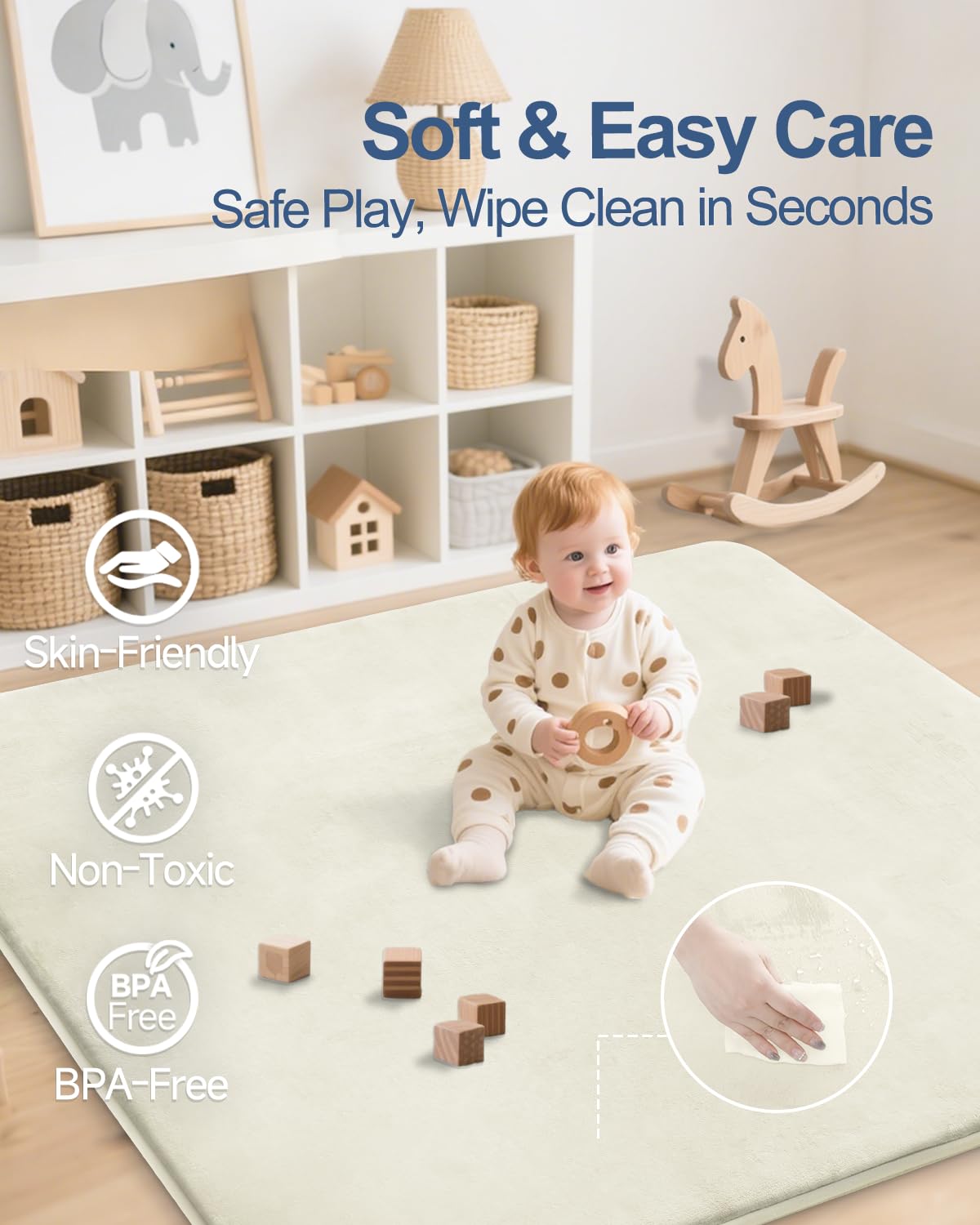 SEPARO non-slip back keeps the mat securely in place.