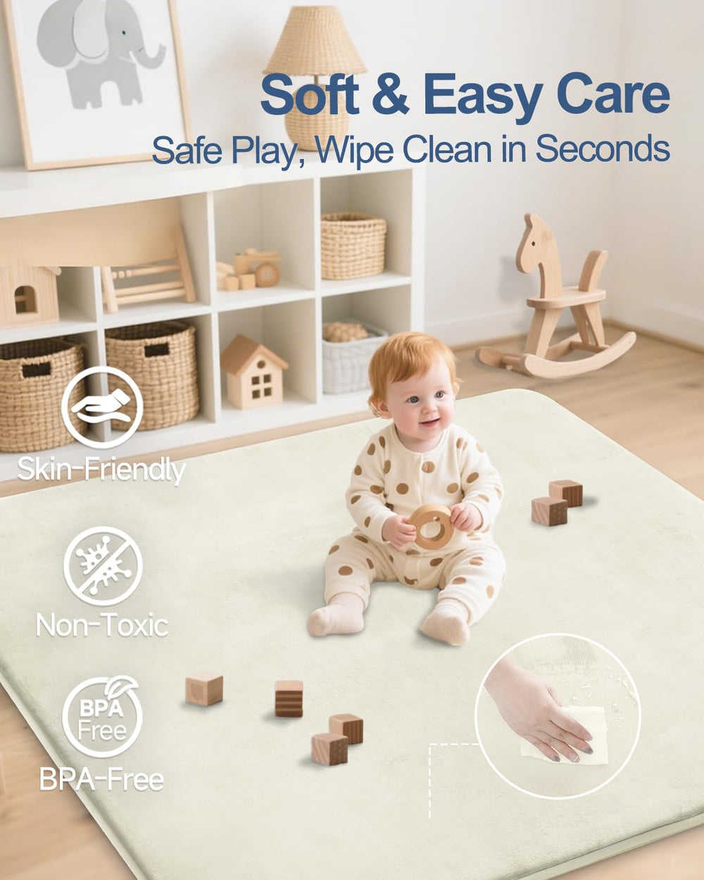 SEPARO non-slip back keeps the mat securely in place.