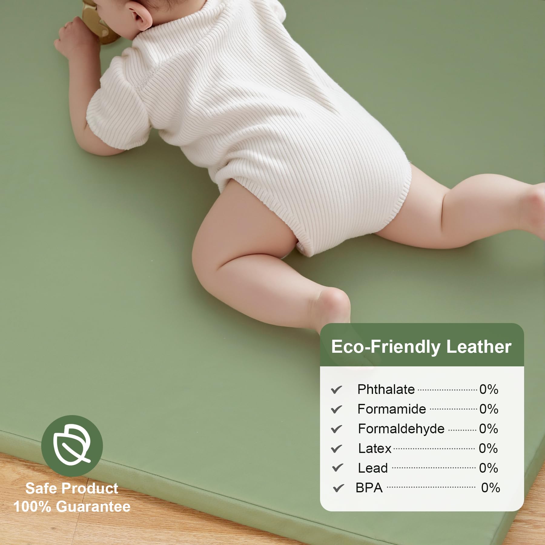 SEPARO playmat non-slip surface maintains stability during baby play sessions