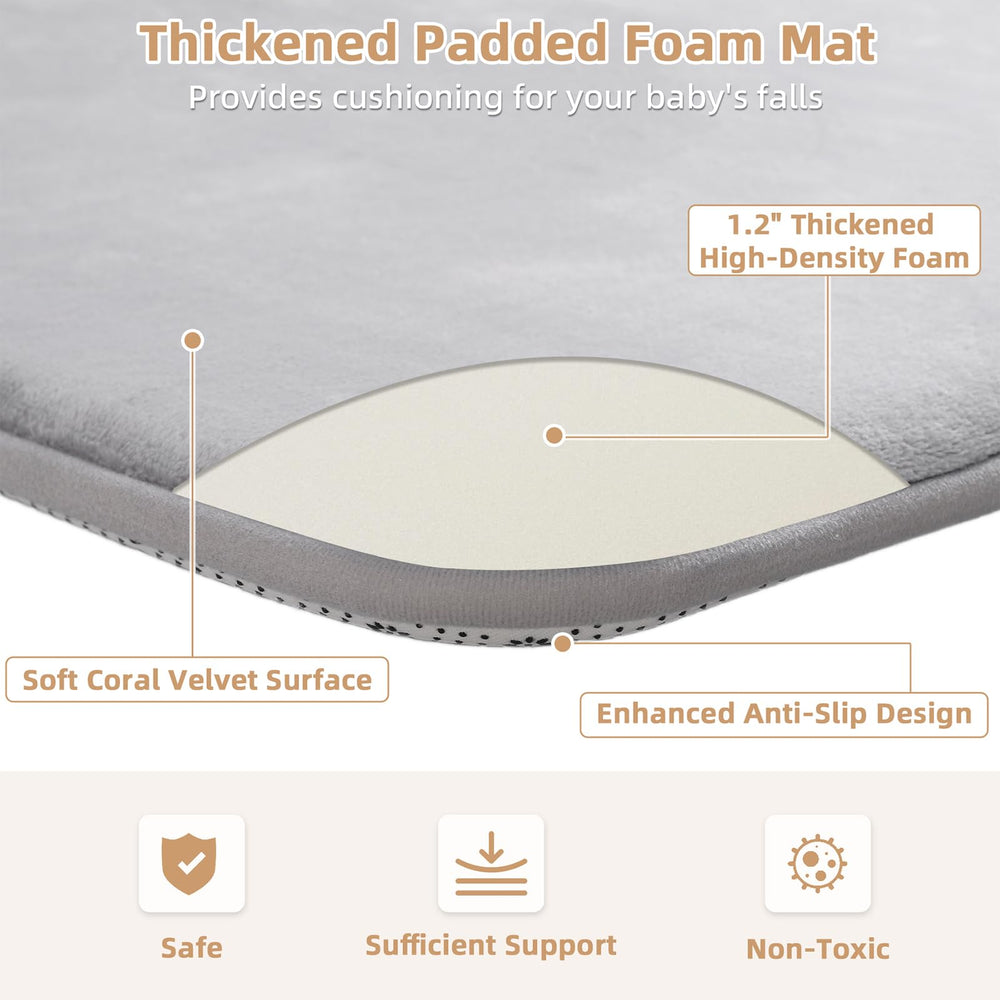 SEPARO outdoor-friendly play mat under sun highlights all-season use.