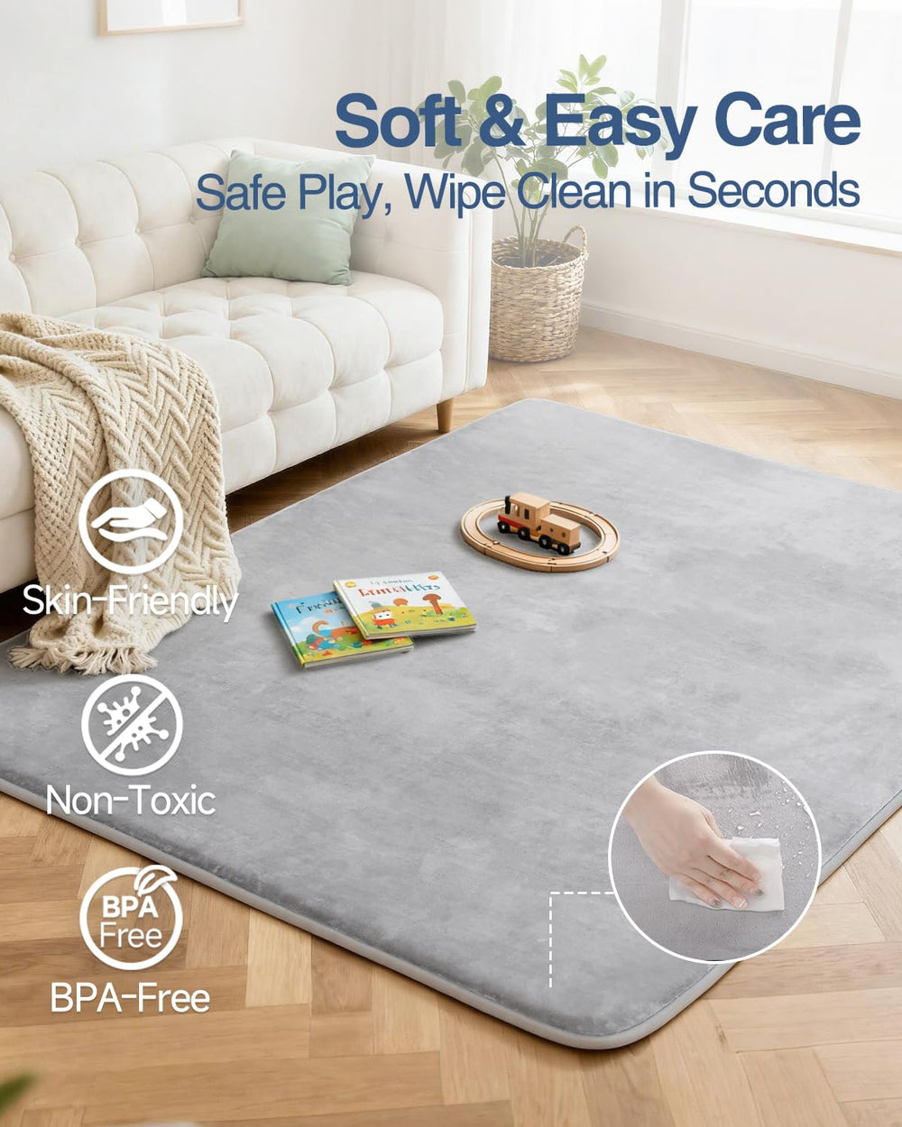 SEPARO ultra-soft flannel surface feels gentle on baby's skin