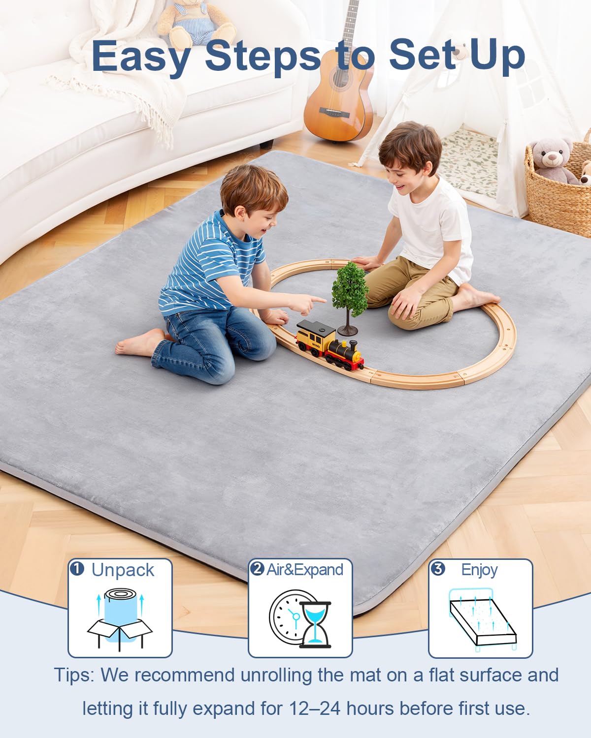 SEPARO versatile mat supports crawling, learning, yoga, and parent-child bonding.