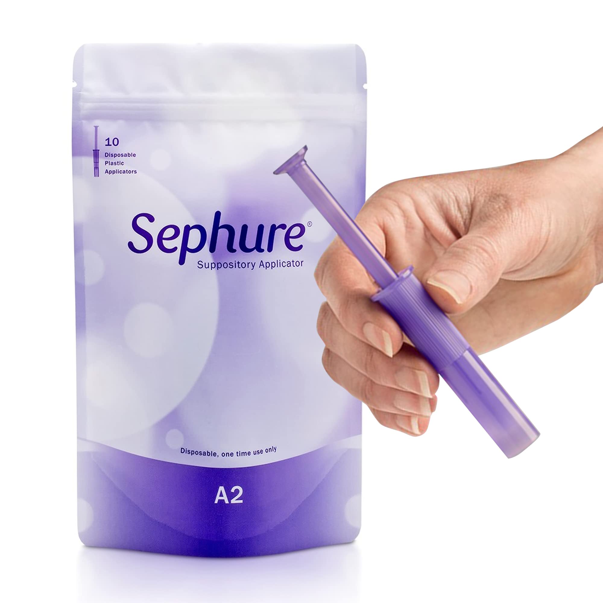 Sephure packaging photo highlights hygienic disposable applicator for convenient use