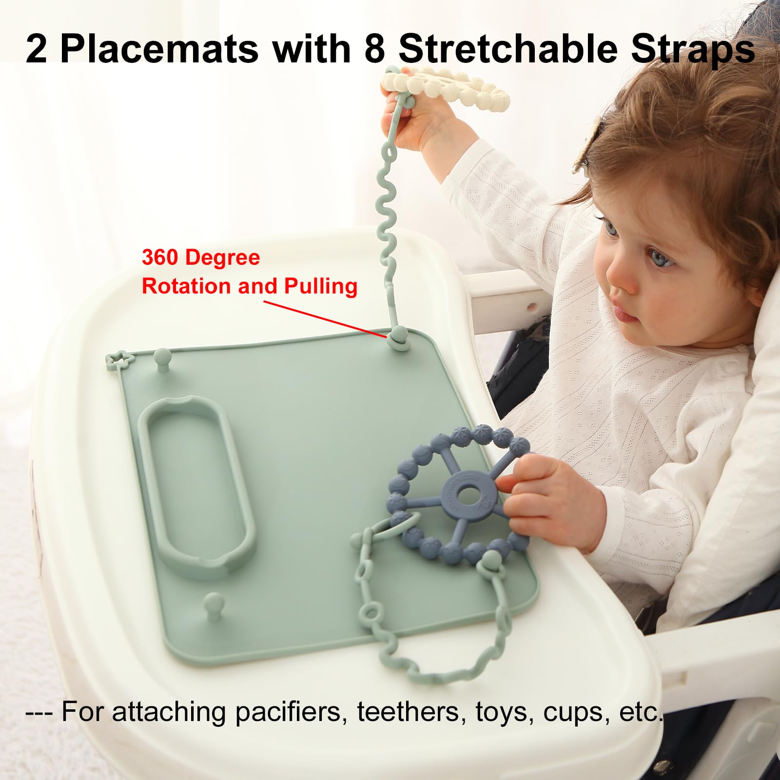 Seposeve dishwasher and freezer safe silicone placemat for easy cleaning