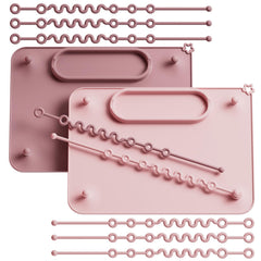 Seposeve silicone mat with six suction cups anchors to smooth surfaces for stability