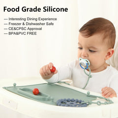 Seposeve soft-silicone material visible on the mat for safe contact