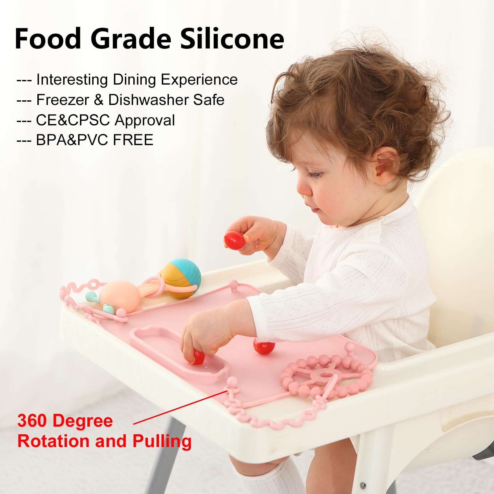 Seposeve highchair-compatible placemat fits most tables for mess control