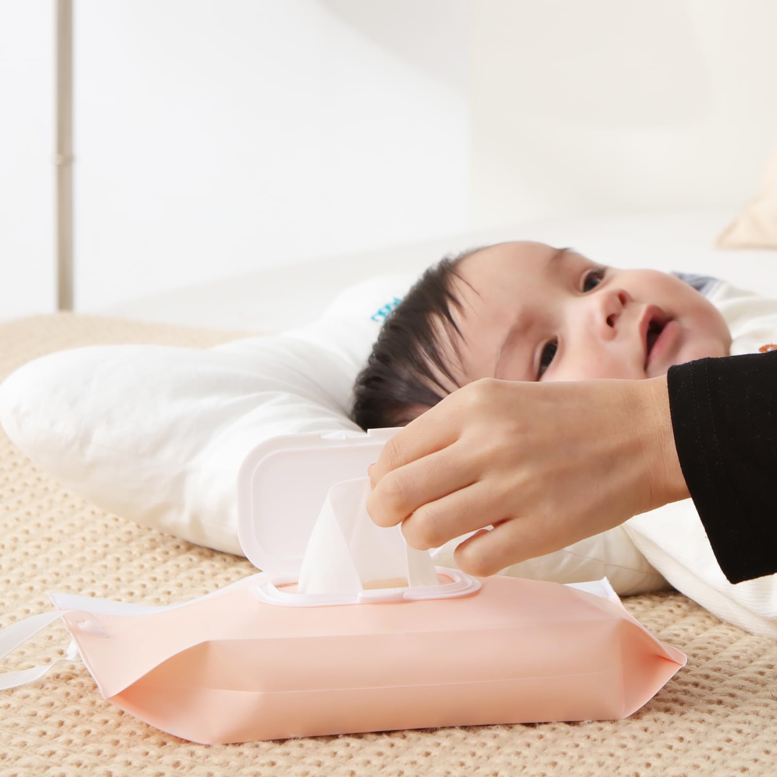 Seposeve PureColor wipes dispenser clip-on use ideal for stroller or car seat