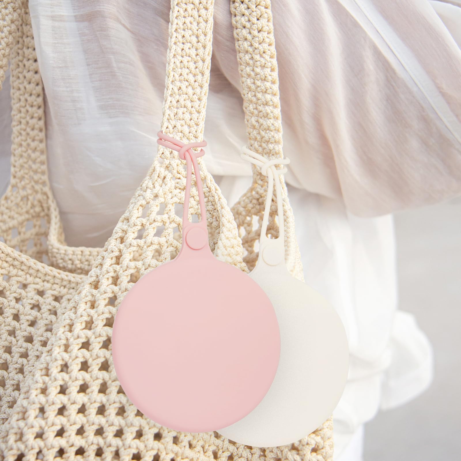 Seposeve pacifier case attached to a stroller for easy reach during outings.
