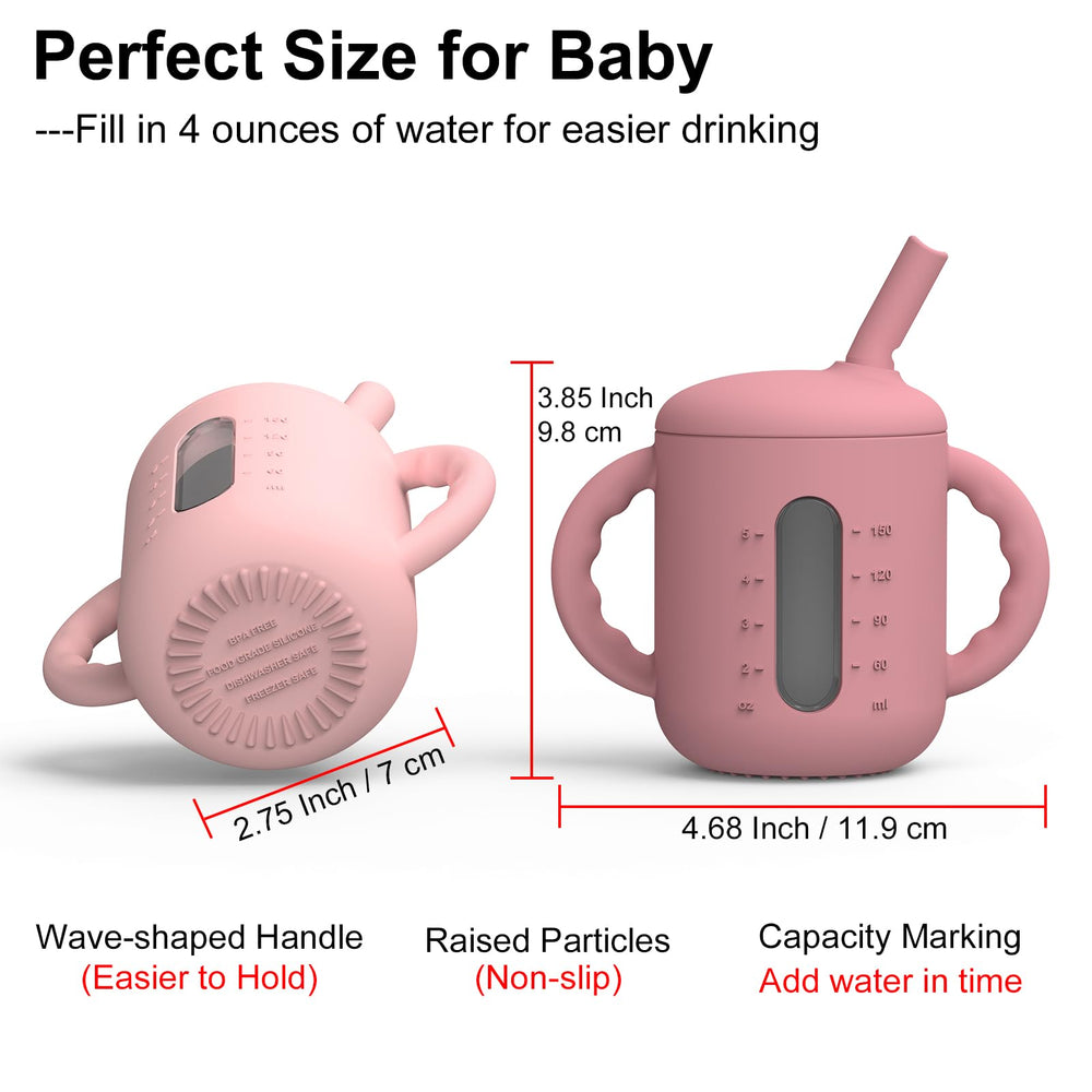 Seposeve sippy cup has 6 oz capacity, ideal for toddlers on the go