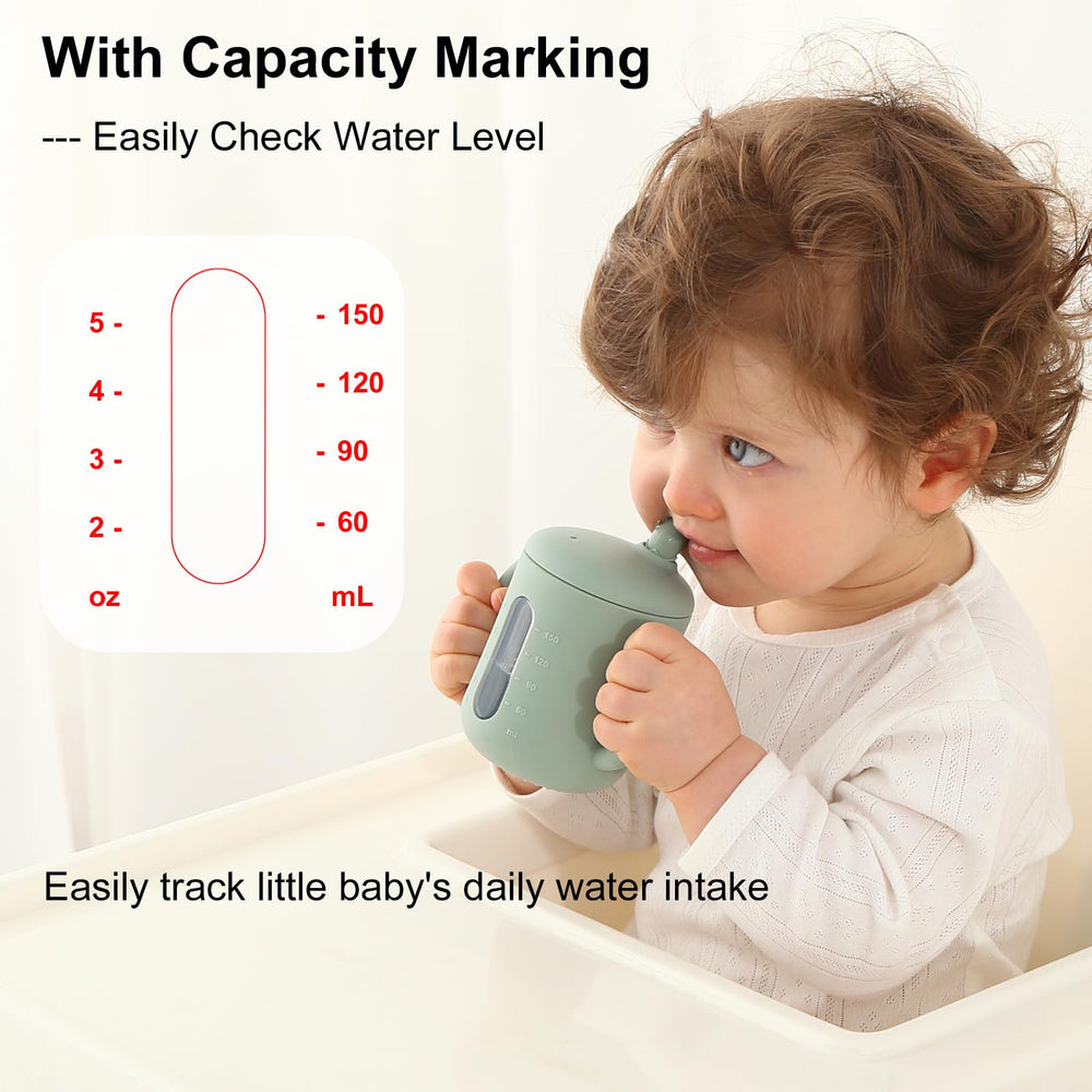 Seposeve quick-grip handles support tiny hands for one-handed sipping