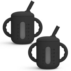 Seposeve silicone sippy cup with leak-proof straw for mess-free feeding