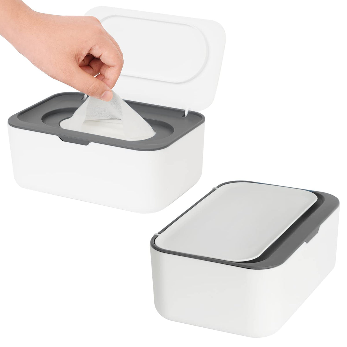 Seposeve two-pack wipes dispenser keeps wipes clean and ready on the go