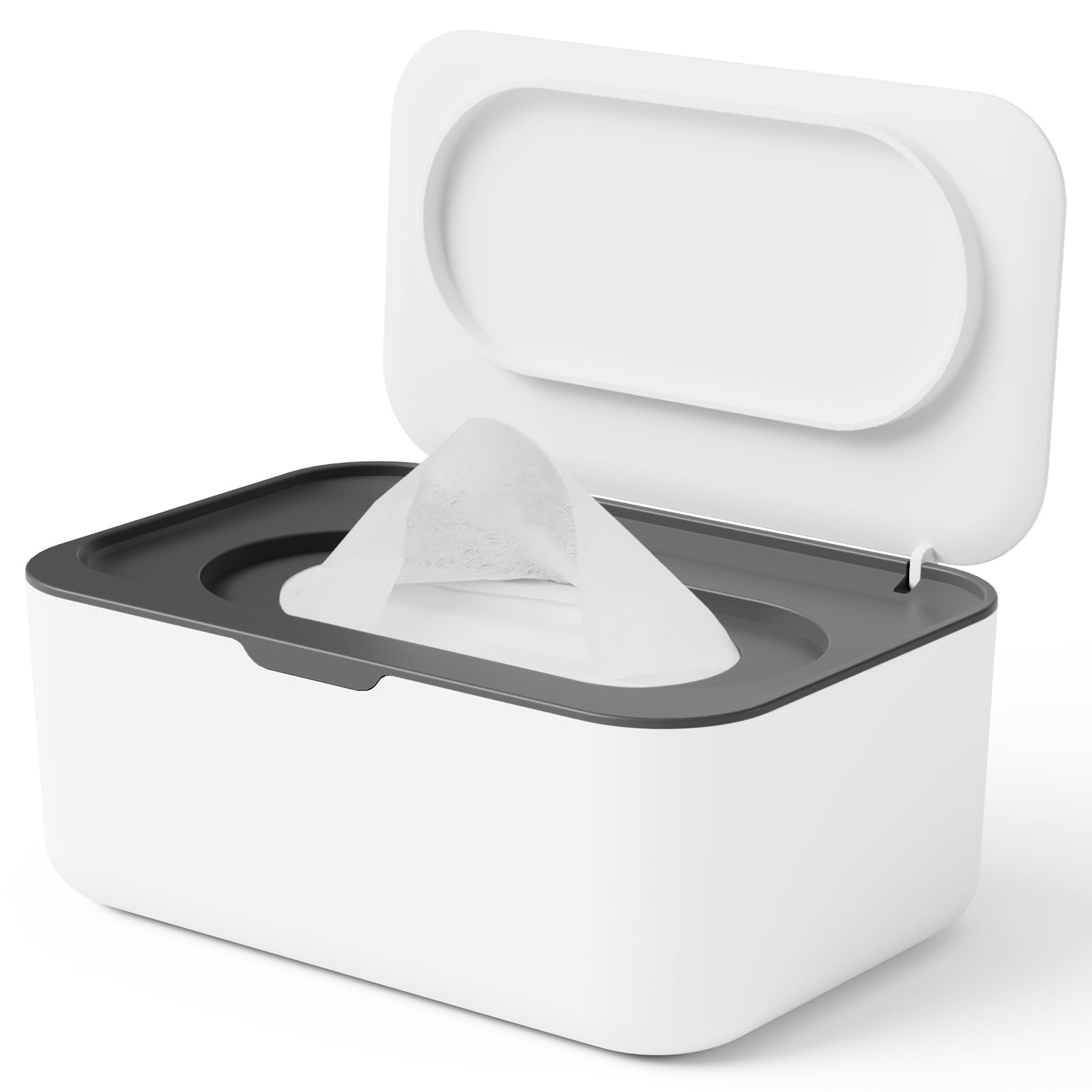 Seposeve wipe dispenser with dust cover lid keeps wipes clean.