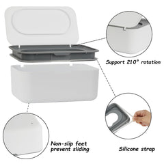 Seposeve wipes dispenser features a large outlet for easy pull.