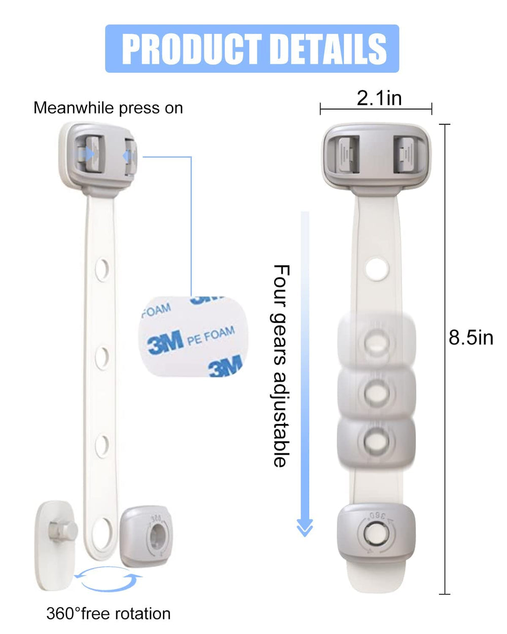 SEQUHITKU dual-button release mechanism prevents easy openings by children.