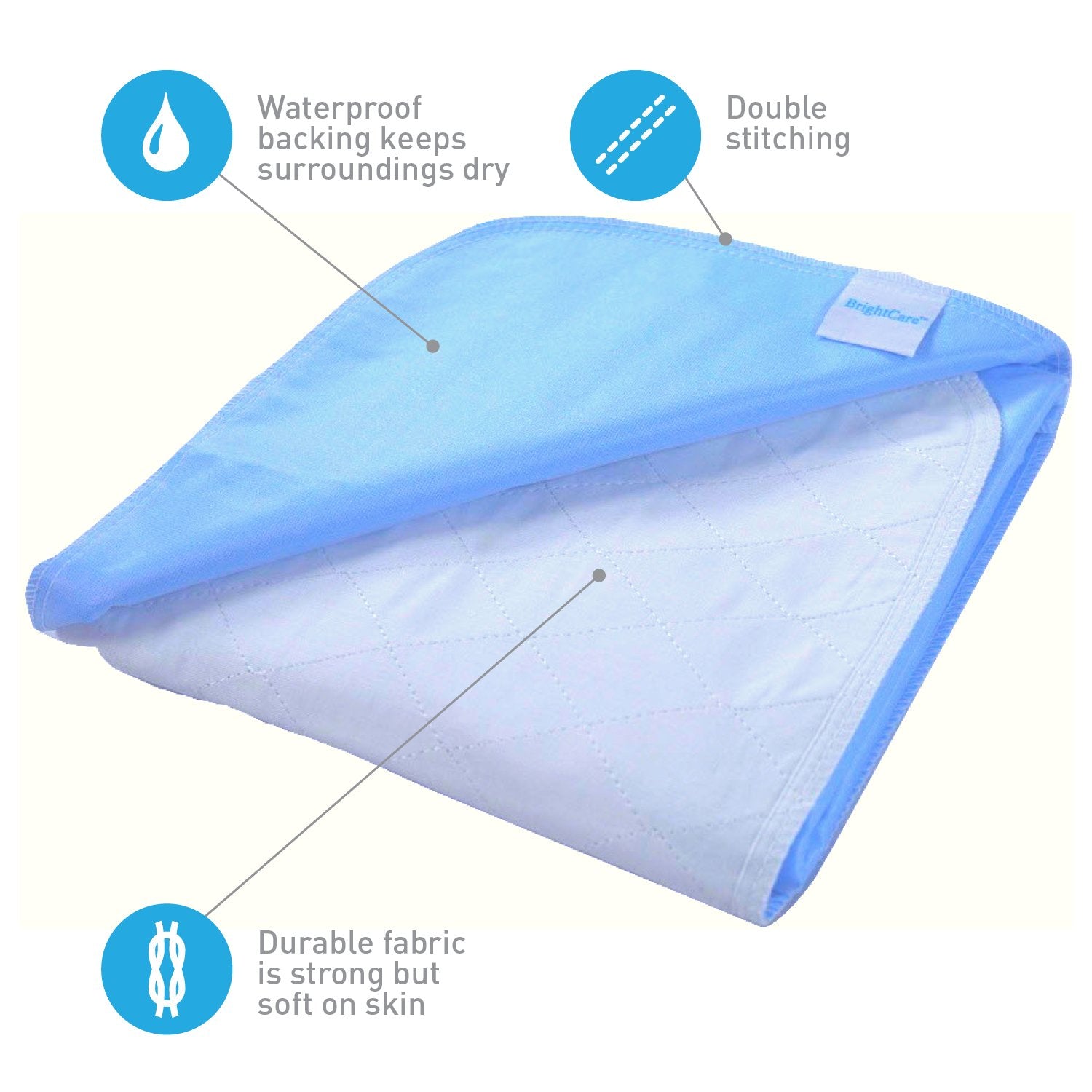 Sequoia Health soft top layer cushions skin and stays dry.